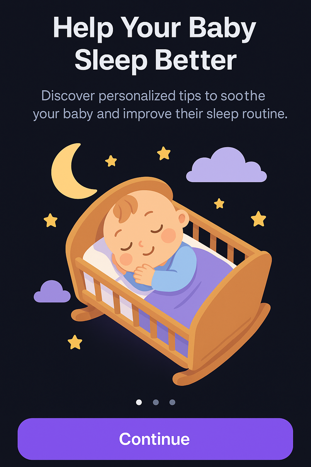 Sleeping baby illustration